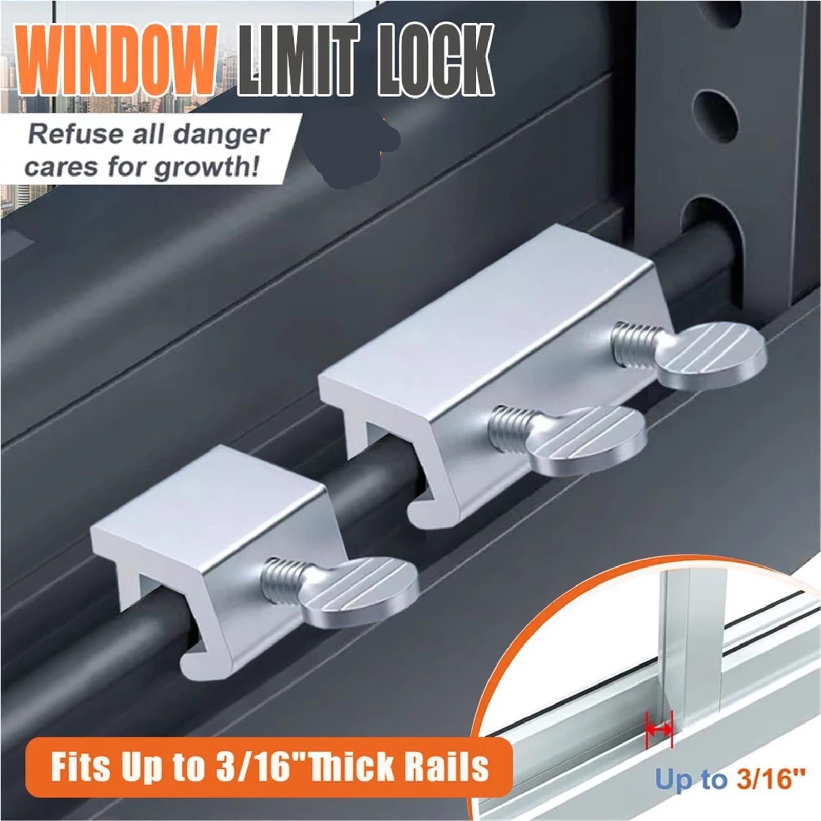 Adjustable Security Window Lock Aluminum Alloy Door Frame Safety Free Punch Limit Stop Locks for Child Home Bedroom Für Zuhause(10 pcs haplopore)