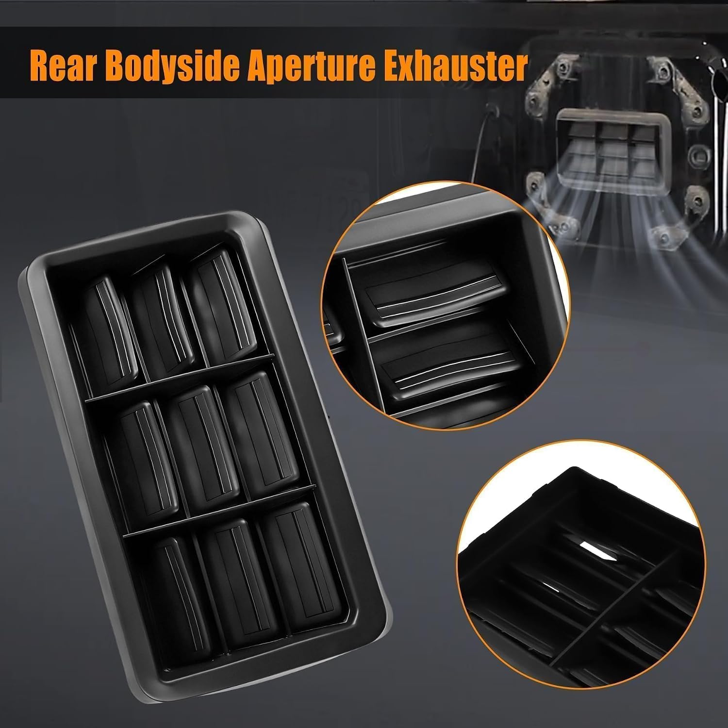 5058636AD Rear Tailgate Air Vent Outlet Ventilation Net Compatible with 2010 2011-2018 Jeep Wrangler Replace 5058636AD Rear Tailgate Vent Air Outlet Net