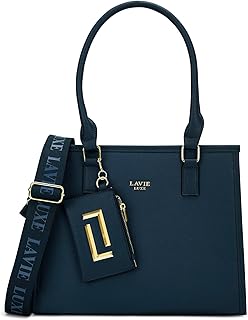 Lavie Luxe Women's Duo Quad Medium Solid Tonal Satchel Handbag for Women | Satchel Bag for Women Work | Ladies purse | Sty Price In India