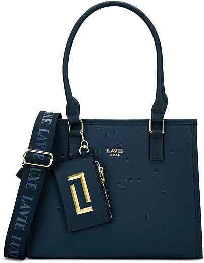 Lavie Luxe Women's Duo Quad Medium Solid Tonal Satchel Handbag for Women | Satchel Bag for Women Work | Ladies purse | Sty...