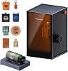 LaserPecker LP2 Pro Laser Engraver with Standard Enclosure Safeguard and Roller, Portable Laser Engraving Machine Laser Class 1 Safety, Precision 0.05mm, 600mm/s for Wood Kraft Paper Leather etc.