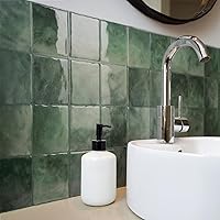 Vista 5 de SMART TILES - Protector contra salpicaduras autoadhesivo, 5 hojas de 9 x 9 pulgadas, azulejos adhesivos 3D tipo mosaico para cocina, baño y paredes