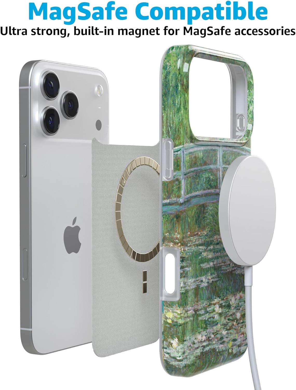Casely iPhone 17 Pro Max Case | Monet's Bridge | The Met Museum | Compatible with MagSafe | Classic Ultra Slim Design