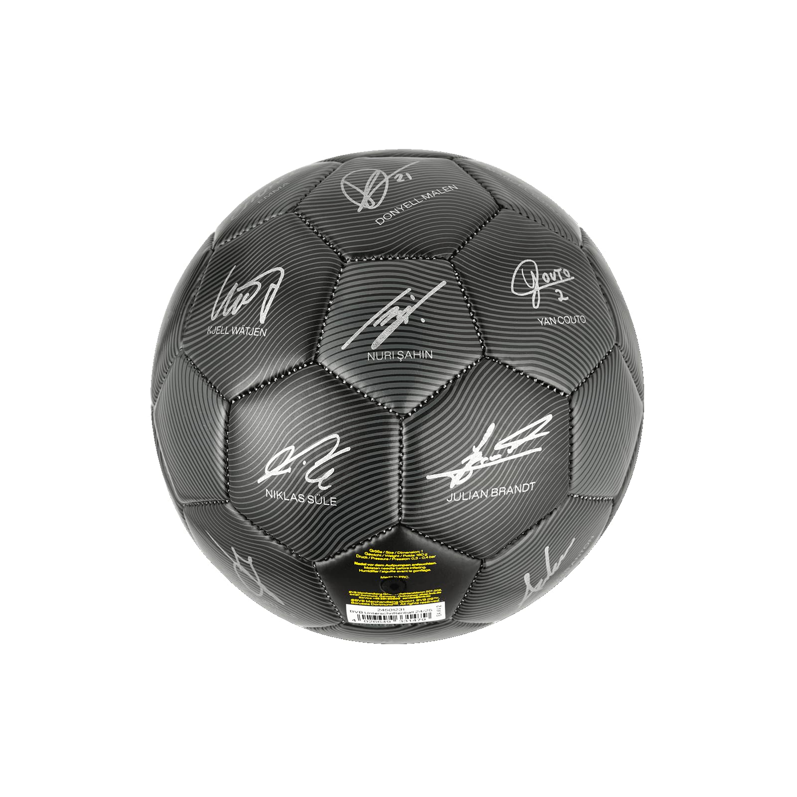 Borussia Dortmund BVB - Palla firmata 2024/25, firmata, giallo, misura 1