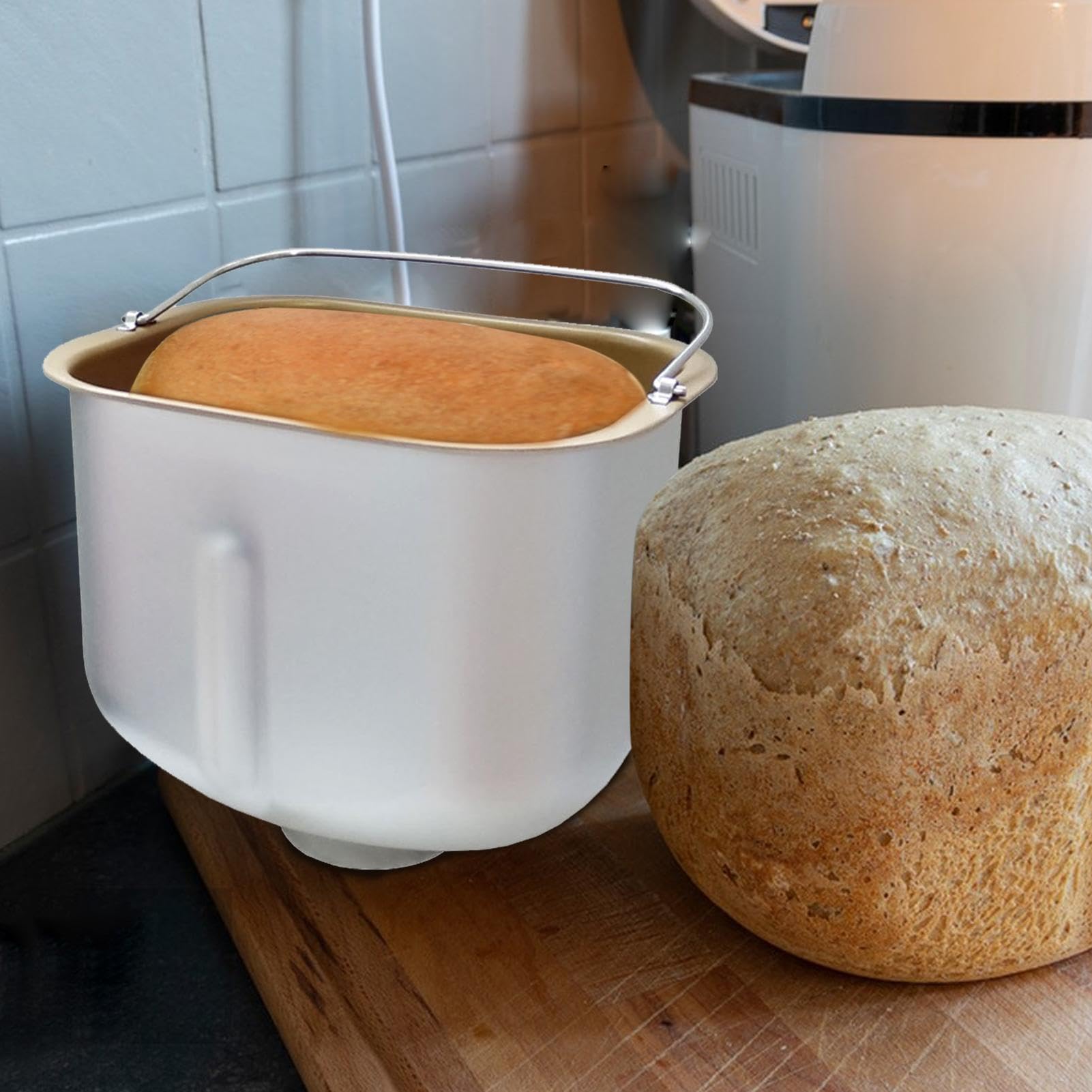 Brotmaschinen-Einsatz, Brotmaschinen-Backeimer, Brotfassauskleidung aus Aluminiumlegierung, Zubehör für Brotmaschinen, Mehrzweck-Brotmaschine, Ersatzteil für Brotbackautomaten zum Mischen von