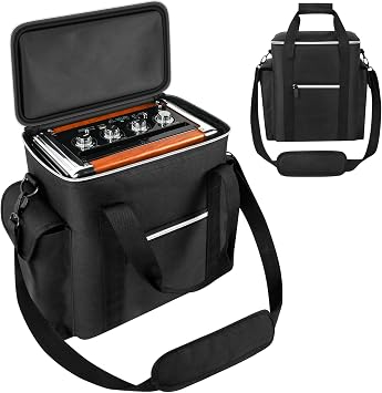 Karaoke Bag Compatible with JYX-S55/ for JYX 69BT Karaoke Machine with Two Wireless Microphones,Holder for MS69 Portable Bluetooth Speaker PA System, Box for Remote Control, Charging Cable Case Only