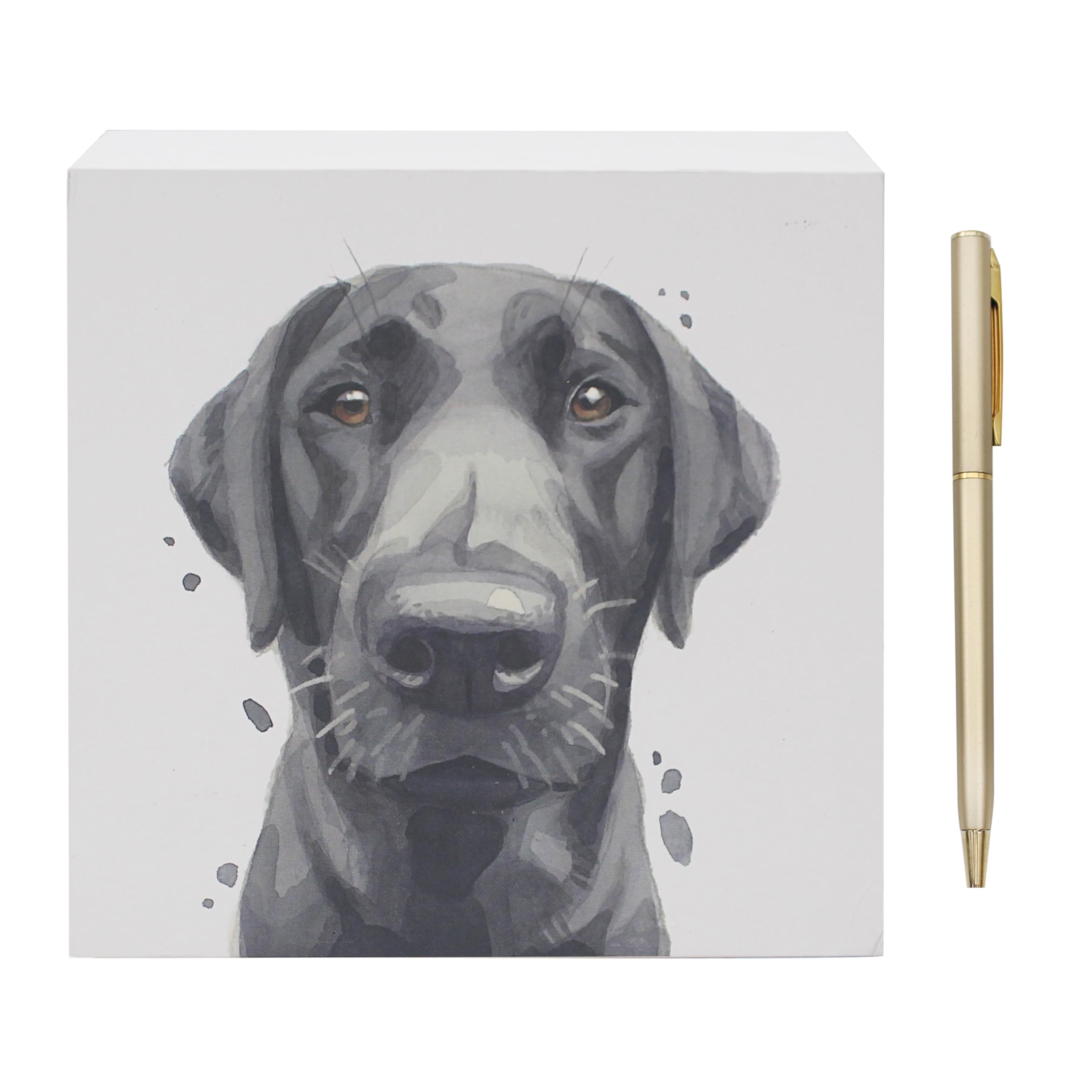 Lesser & Pavey Black Labrador Memo Block Robert James Hull for Home & Office | Stylish Notepads & Writing Pads For Daily Use | Compact Note pad & Memo Pads for Daily Notes & Reminders