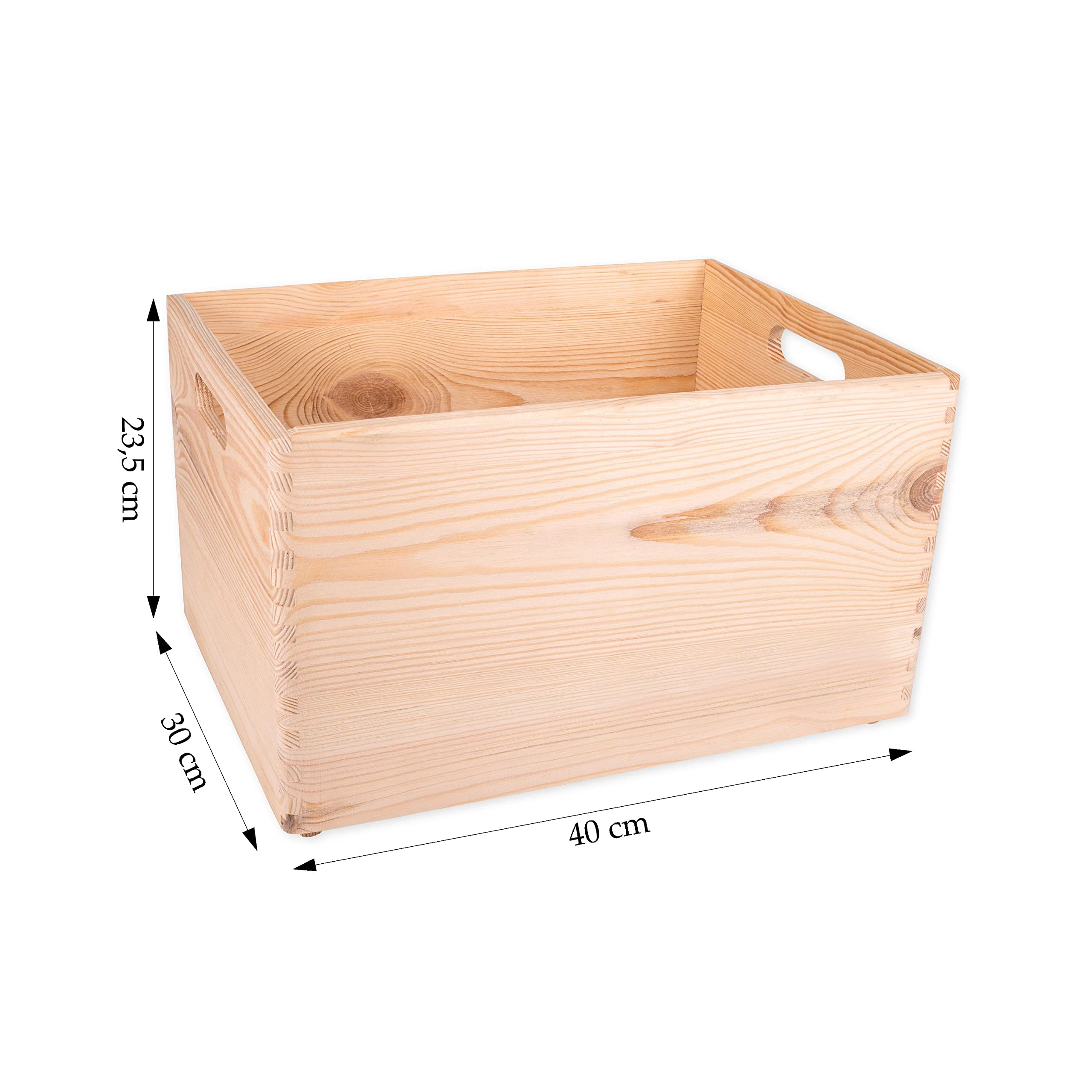 Useekoo Scatola in legno con coperchio incernierato e chiusura frontale