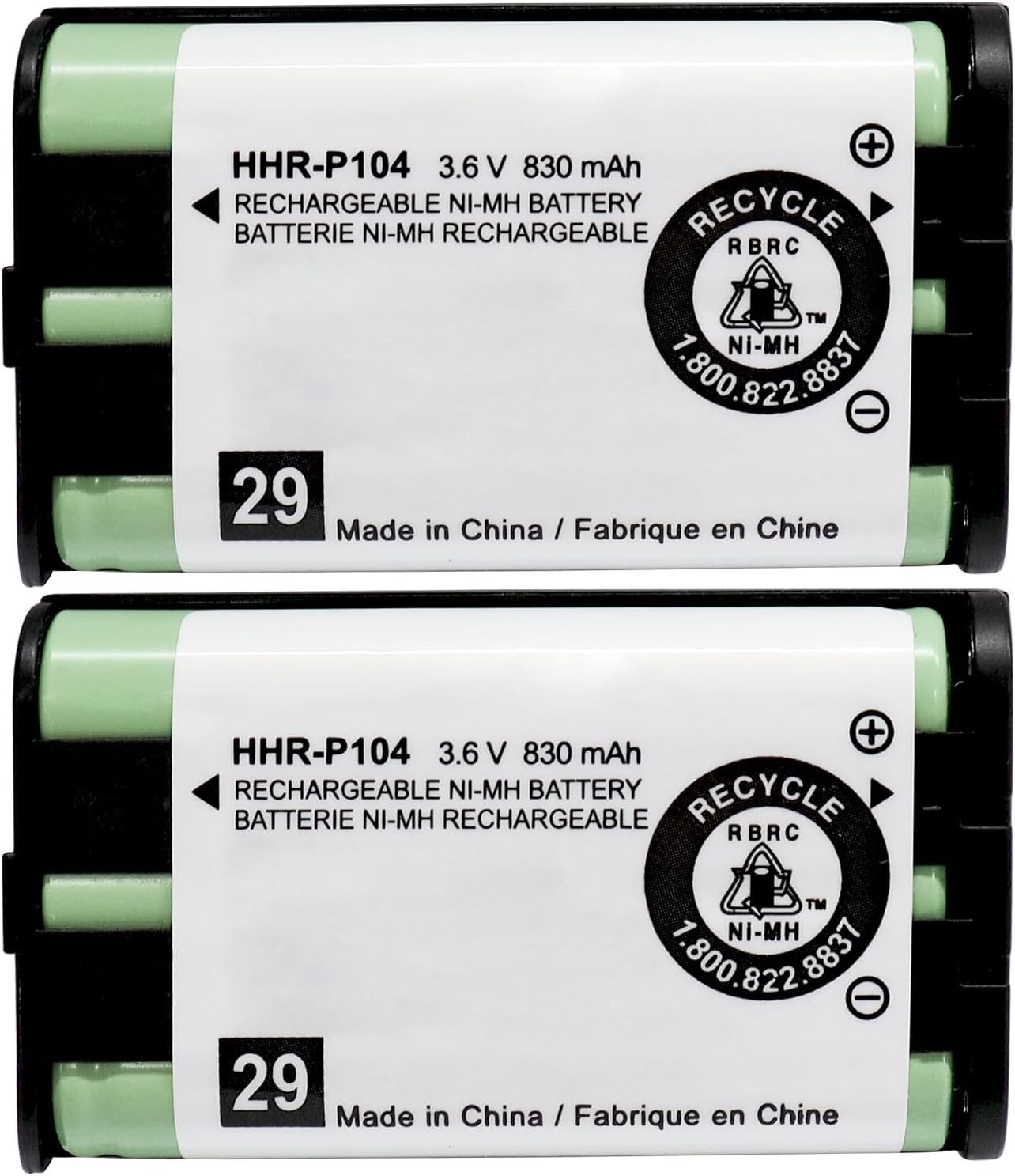 1000mAh Replacement Home Phone Battery For Panasonic HHR-P104 - View #4