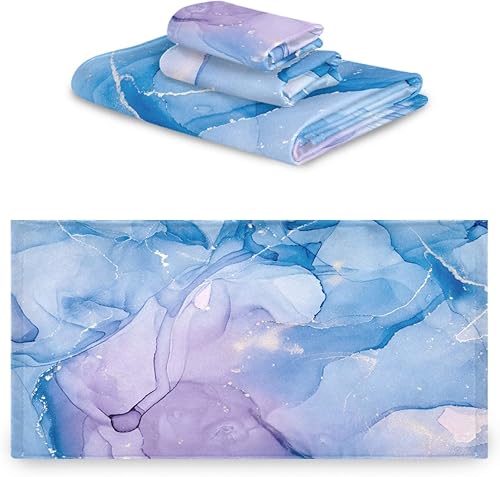 Vista 16 de ALAZA Juego de toallas de baño, toallas de fuego de agua de béisbol, 3 piezas, 1 toalla de baño, 1 toalla de baño, 1 toalla de mano, juego de 3