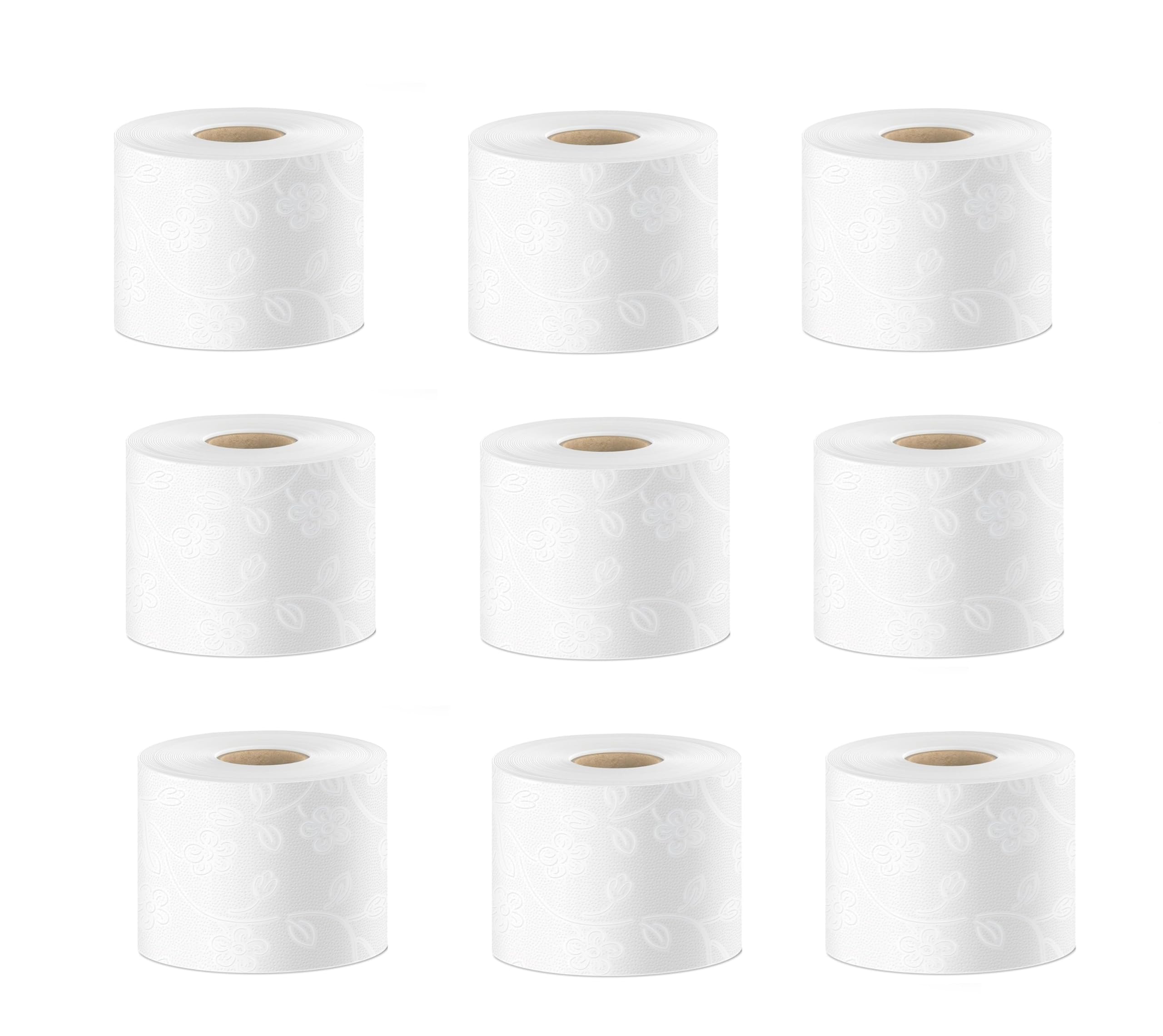 128 Rollen Toilettenpapier Klopapier, Vorratspack 3-lagig / 250 Blatt Zellstoff Rollenlänge 27,5 m/(16x8 Rollen)