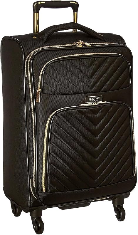 Lote de 2 piezas de Chelsea: valija de mano expandible de 8 ruedas Chevron de 20"y bolso para portátil de 15" a juego, negro