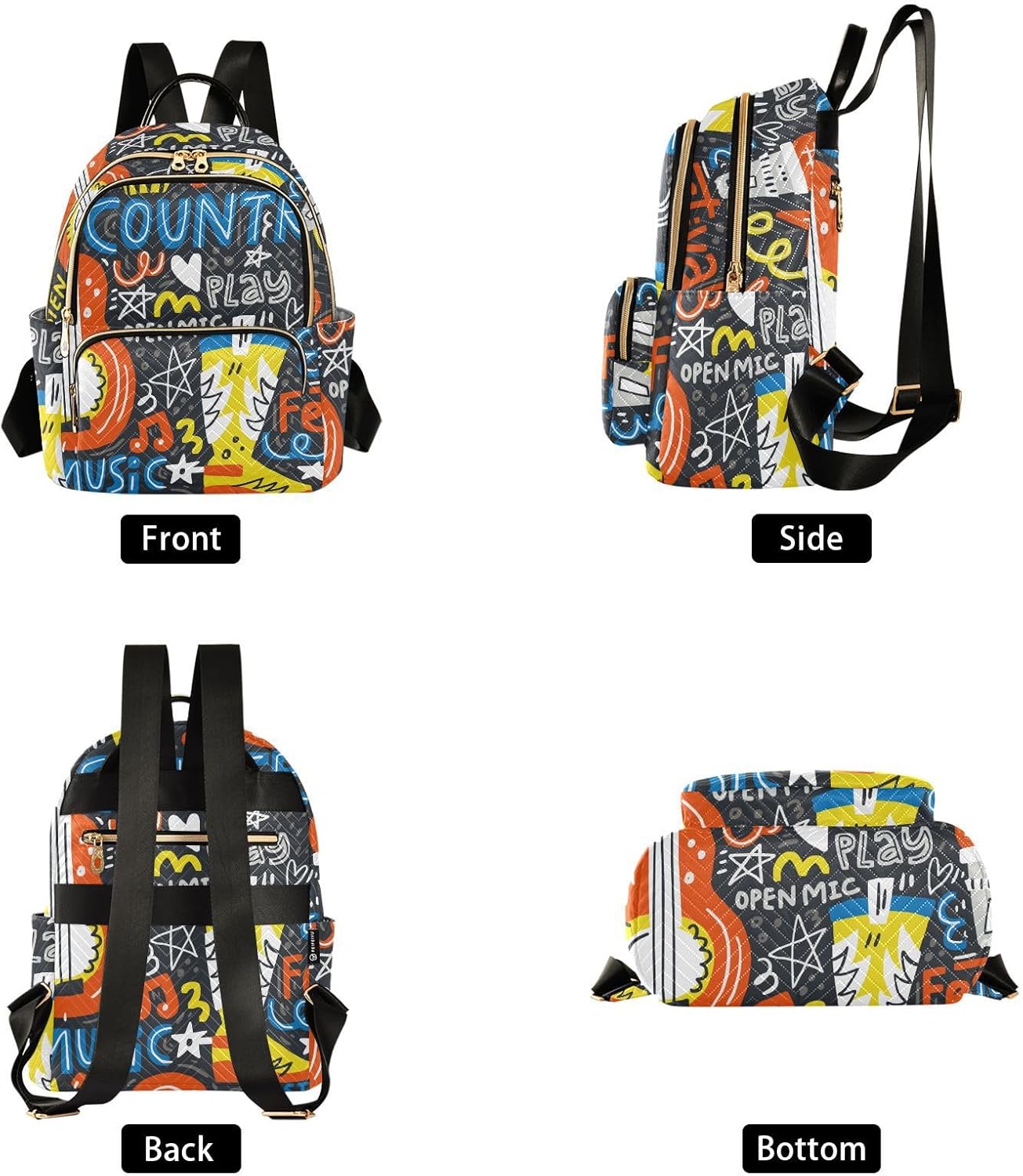 Country Music Mini Backpack for Women, Travel Backpack Purse Daypack Shoulder Bag for Ladies