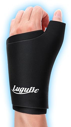 Paquete de hielo portátil para muñeca para pulgar, compresa fría y caliente, reutilizable para lesiones, túnel carpiano, artritis, tendinitis,