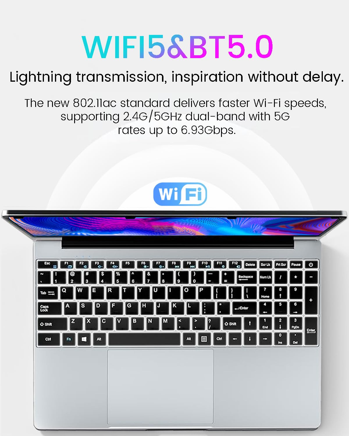 Kayoote Computer portatile da 15,6 pollici Win 11 Pro per studenti e affari, Celeron N4500 6+128 GB laptop con display FHD, IPS, Wi-Fi, BT, computer portatili per lavoro