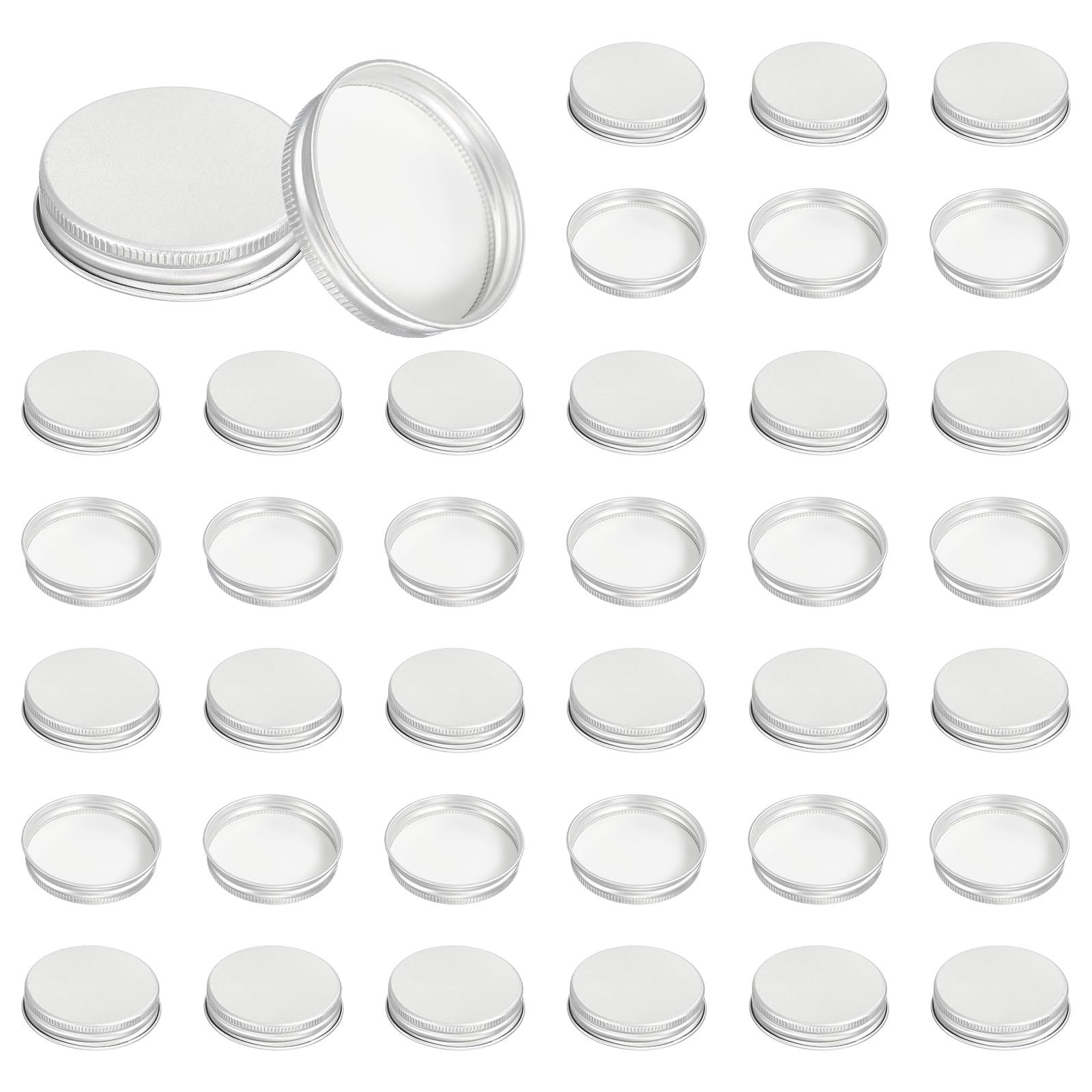 PATIKIL 31mm Aluminum Metal Round Mason Jar Screw Lids 54 Pcs Silver Tone — Amazon image 19