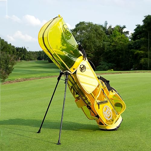 Miniatura 2 de PGM Bolsas de golf, bolsa de golf 2023 con divisor de 5 vías, bolsa de golf ligera con correa y soporte, bolsa de golf impermeable duradera para