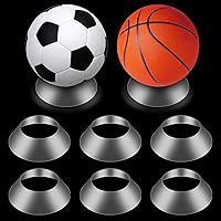 Blulu 6-Pack Transparent Ball Display Stands for Soccer Basketball Football Volleyball Softball - Memorabilia Holders