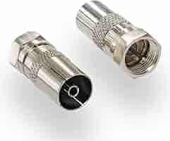 Adattatori Antenna Tv Tipo F - Set 4 Pezzi Per Collegamenti Coassiali | Presa Femmina/Maschio Adattatore Coassiale Antenna - Foto 8