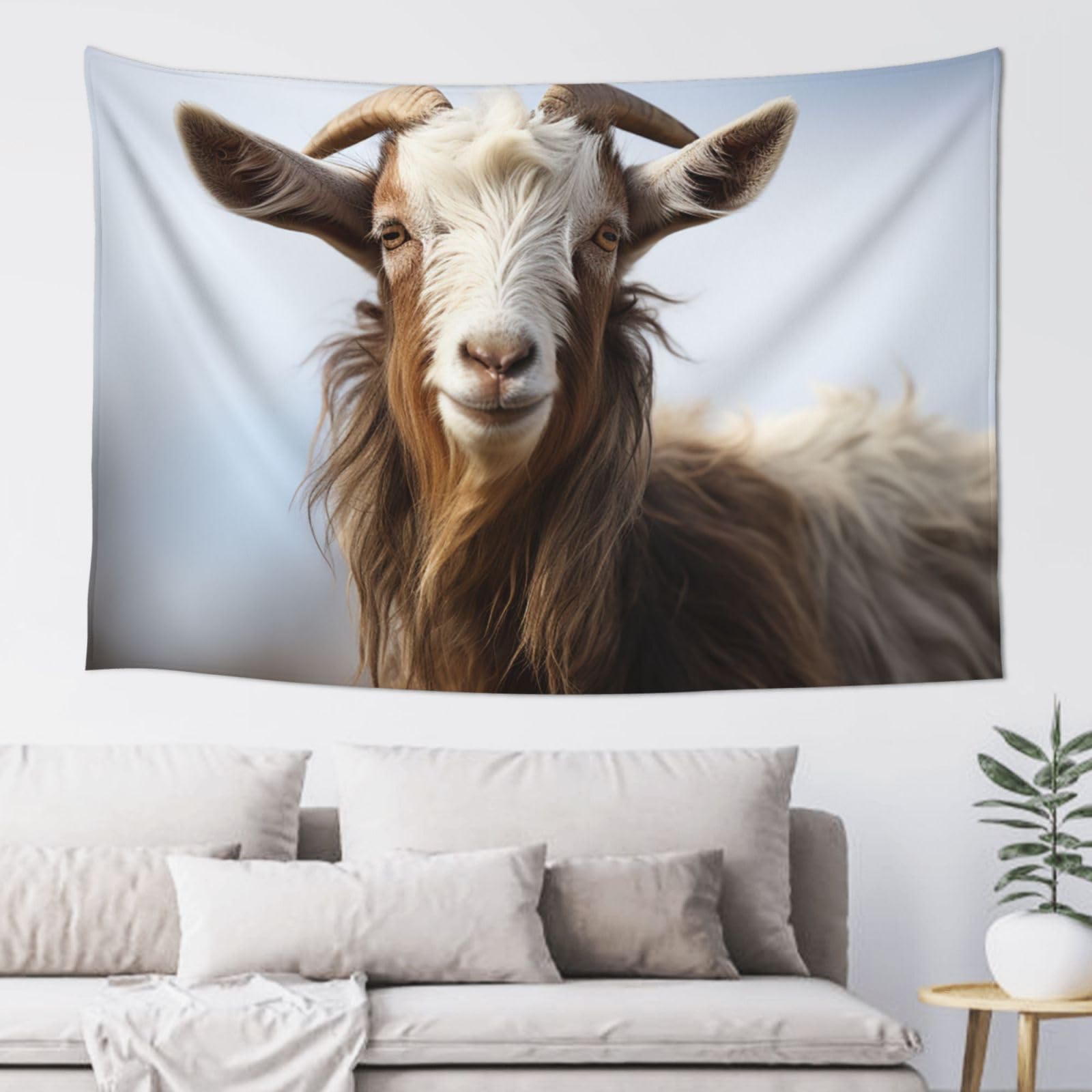 FodPand Animal Goat Tapestry for Bedroom Aesthetic, Wall Hanging Tapestries Art Decor Backdrop Wall Tapestry for Dorm Living Room Funny Poster Party Banner Background 40" X 60"