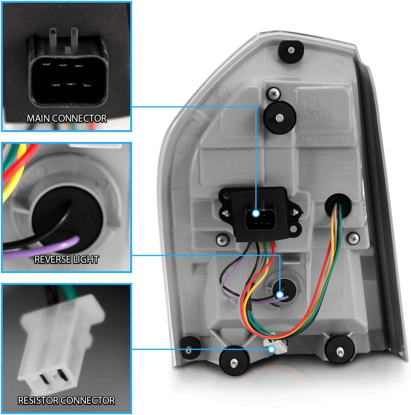 AmeriLite Chrome [Full LED] Sequential Signal Replacement Crystal Red Tube Tail Lights Lamp for 2011-2014 Chrysler 300 - Passenger and Driver Side