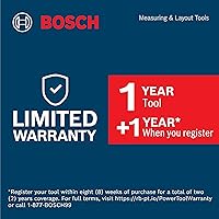 Vista 13 de Bosch GLL50-20 - Láser autonivelante de línea cruzada de 50 pies, incluye soporte magnético integrado y 2 pilas AA