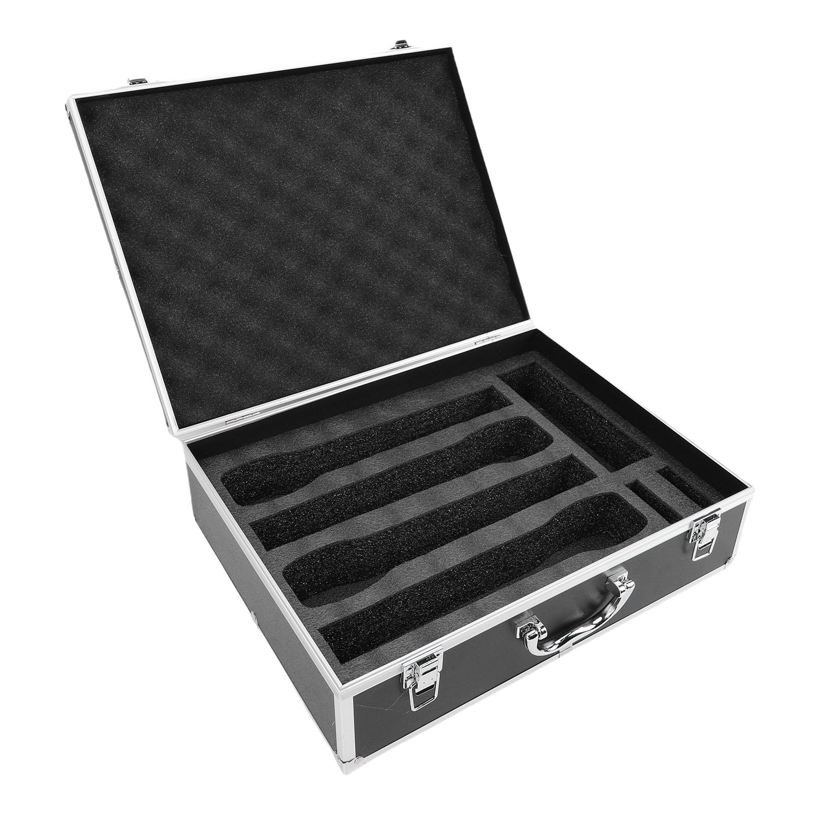ASHATA Custodia Microfono Wireless Alluminio Lega Dura, Contiene 4 | Hard Shell Carrying Case for Wireless Mic, Shockproof Foam Interior, for Transmitters and Receivers