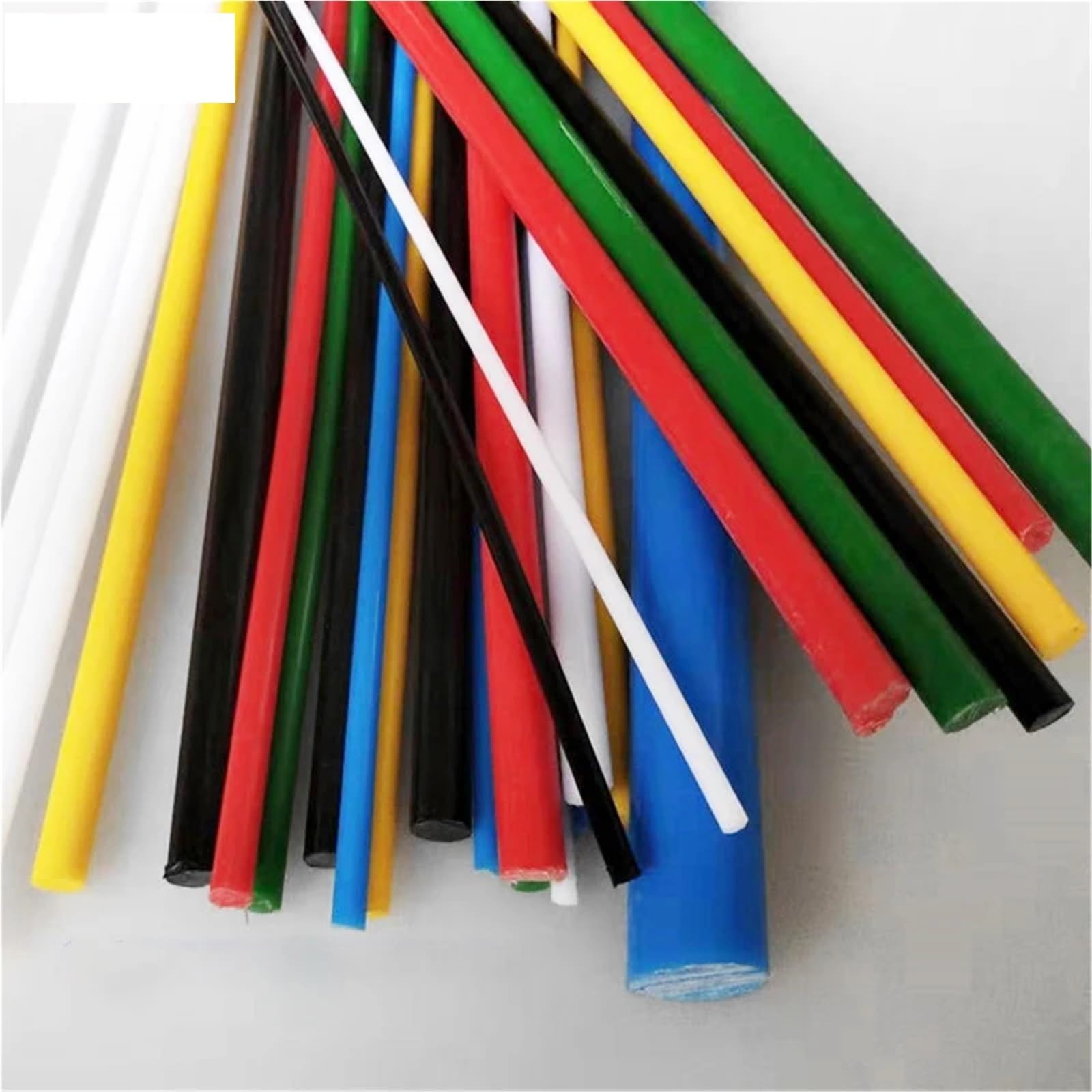 Varilla de nailon POM colorida, diámetro 3-50mm, azul, rojo, amarillo, verde, blanco, negro, plástico duro, varilla polioximetileno, longitud 500MM(10x500mm)