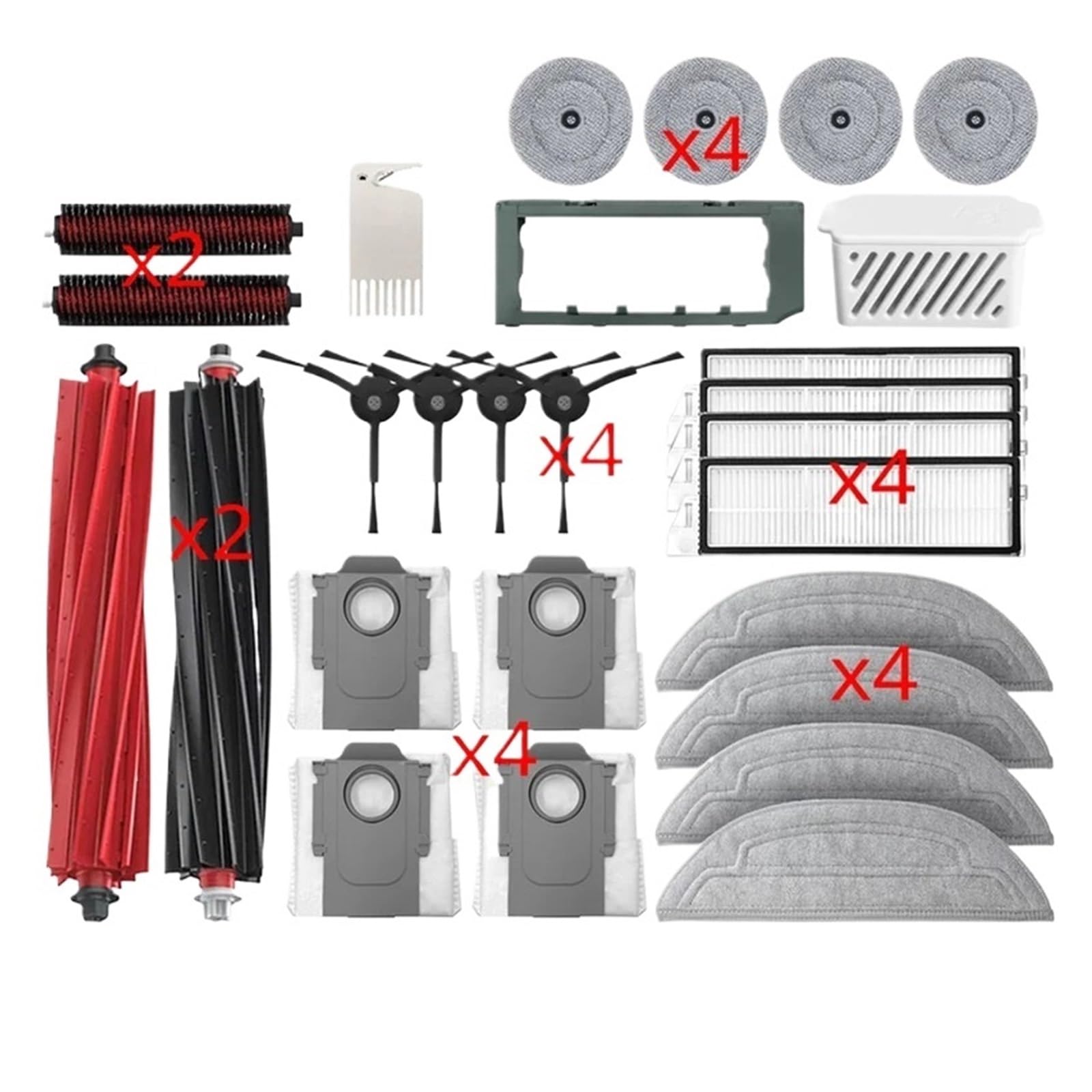 B97A, compatibile for Roborock, S8 Maxv Accessori for robot ultra spazzanti Spazzola laterale principale Accessori for sacchetti for la polvere con filtro in tessuto