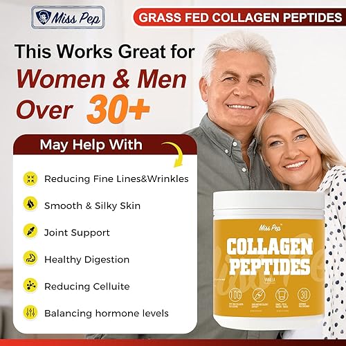 Miniatura 2 de Péptidos de colágeno en polvo, chocolate, tipo I y III, 30 porciones, soporte para el cabello, la piel, las uñas y las articulaciones, polvo de