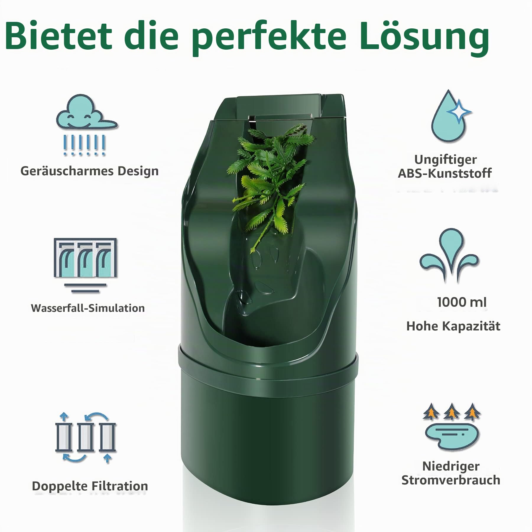 Reptil Chamäleon Cantina Trinkbrunnen Wassertropfer kommt mit Fütterung Zange und Frosted Pinzette für Amphibien Insekten Eidechse Schildkröte Schlange Spinne Frosch Gecko