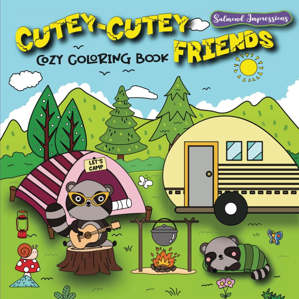 Cutey-Cutey Friends: Cozy Coloring Book for Adults and Teens Featuring Super Cute and Adorable Characters and Designs for Relaxation (Cutey-Cutey Friends Cozy Coloring)