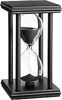 Tanmalan 30 Minute Hourglass Sand Timer Black Sand - Desktop Decor Time Manager, Perfect Gift for Kids & Adults (5.5x3.2in)