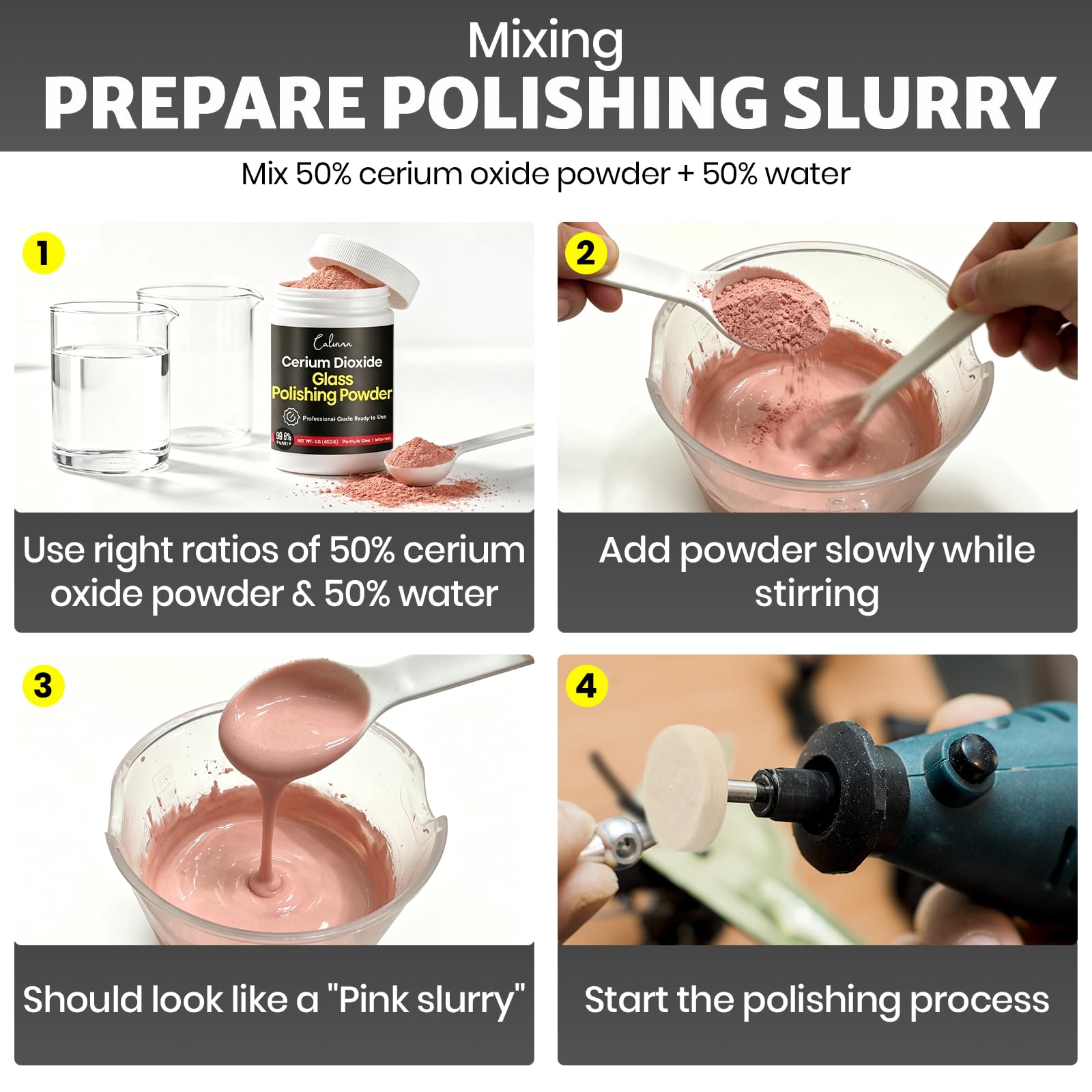 Cerium Oxide Glass Polish - Restore Car Windows -8