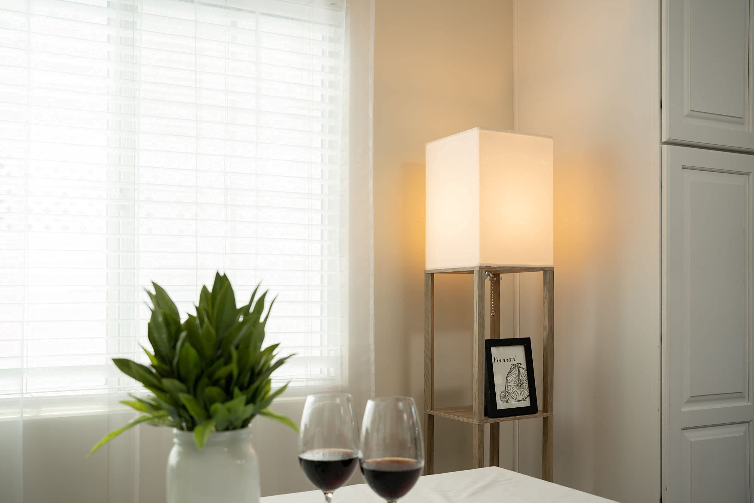 Buy ATAMIN Alvis Floor Lamp with Shelves, Modern LED Standing Floor Lamp with 3Tier Shelves