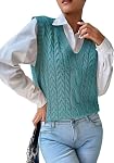 Womens Sweater Vest V Neck Sleeveless Casual Knit Pullover Tops