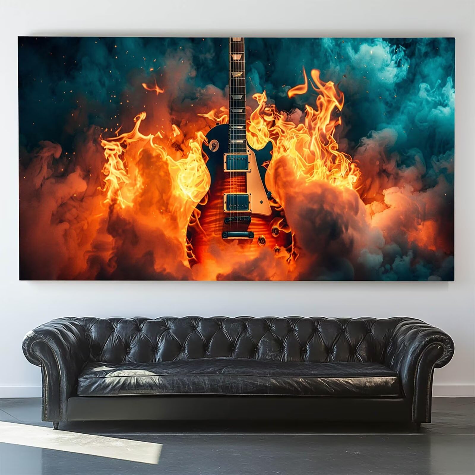 Pintar por Numeros Adultos Flamear, Pintar por Numeros Niños Kit Manualidades Adultos Guitarra Cuadros para Pintar por Numeros Pintura Acrílico, Cuadros Decoracion Salon Modernos 80X160cm 7w-M-D