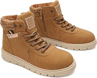 GLAMORA Botas e botins de inverno para mulher impermeáveis e térmicas com forro de pelo quente, design urbano e antiderrapante, confortáveis para trabalho, caminhadas ou atividades ao ar livre