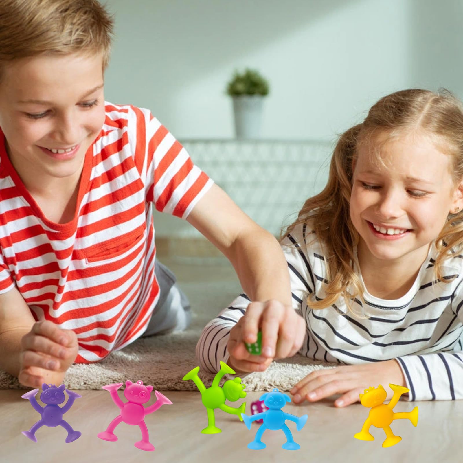 16 Pcs Suction Toys, Sensory Fidget Tools for Stress Relief Desktop Decorations with Strong Suction Cups - Image 4