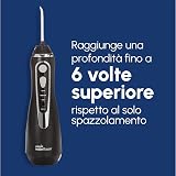 Waterpik Cordless Advanced, 3 Pressure Settings, Dental Plate Removal, Perfect for Travel and for Small Bathroom, Rechargeable USB Power Supply, Black Color (WP-582EU) - 8