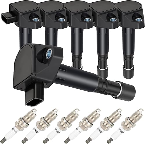 Miniatura 9 de ECCPP UF413 6 bobinas de encendido con 6 bujías de iridio para Honda para Ford para Ford para Ford para Acura1 para Saturn Civic Pilot Ridgeline MDX