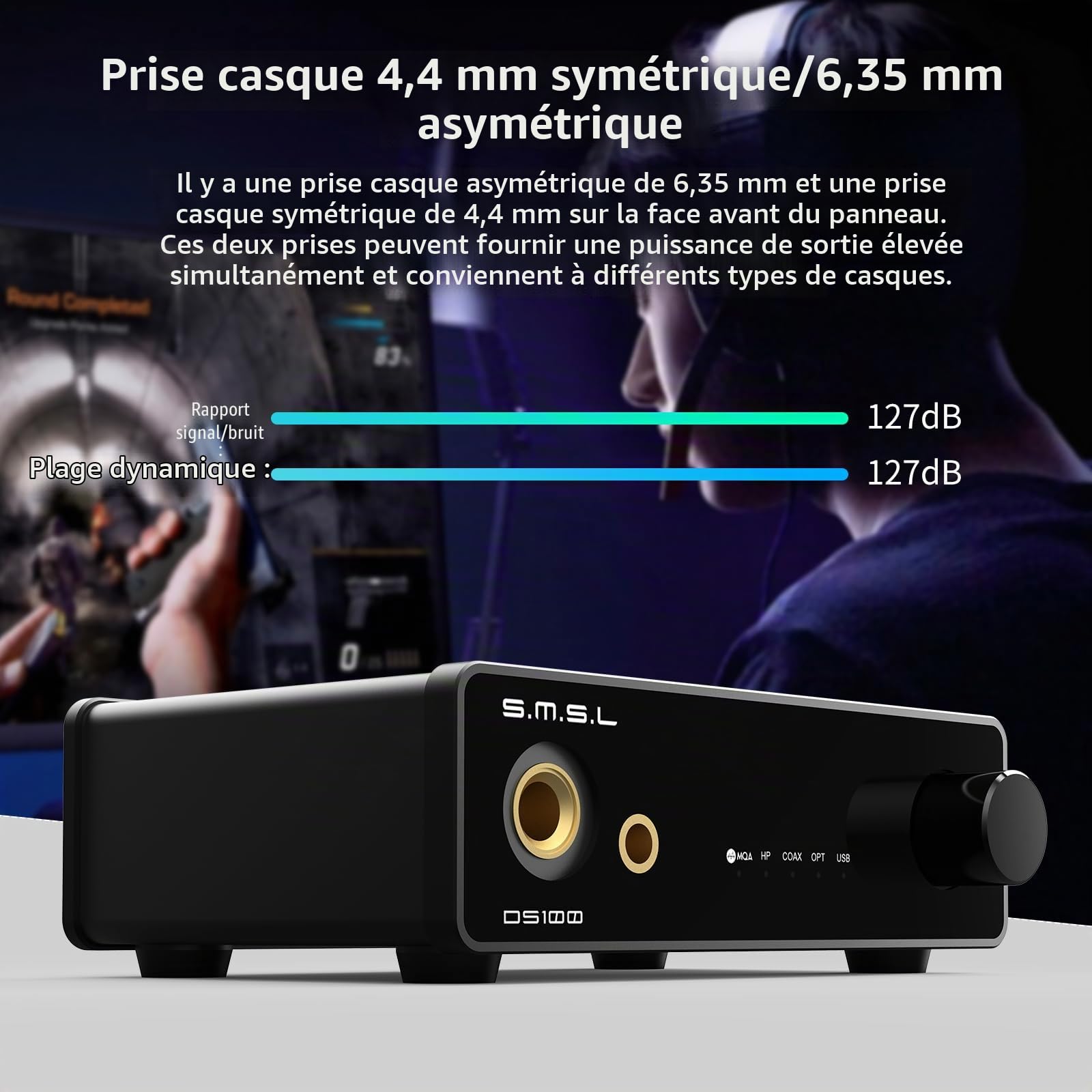 SMSL DS100 DAC MQA amplificateur pour casque CS43131 mini DAC audio stéréo
