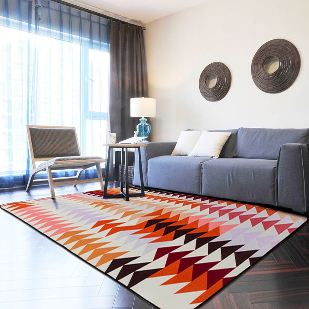 Tapis pour table basse rectangulaire moderne anti bruit de pas