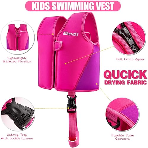 Miniatura 2 de Baby Girl Swim Vest Toddler Swim Vest for Age 18 Months - 2 Years Baby Toddler Fit 20-28 lbs