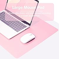 Vista 7 de TOWWI - Tapete de escritorio a doble cara, tapete de escritorio grande, protector impermeable de escritorio, mouse pad de cuero grande para teclado