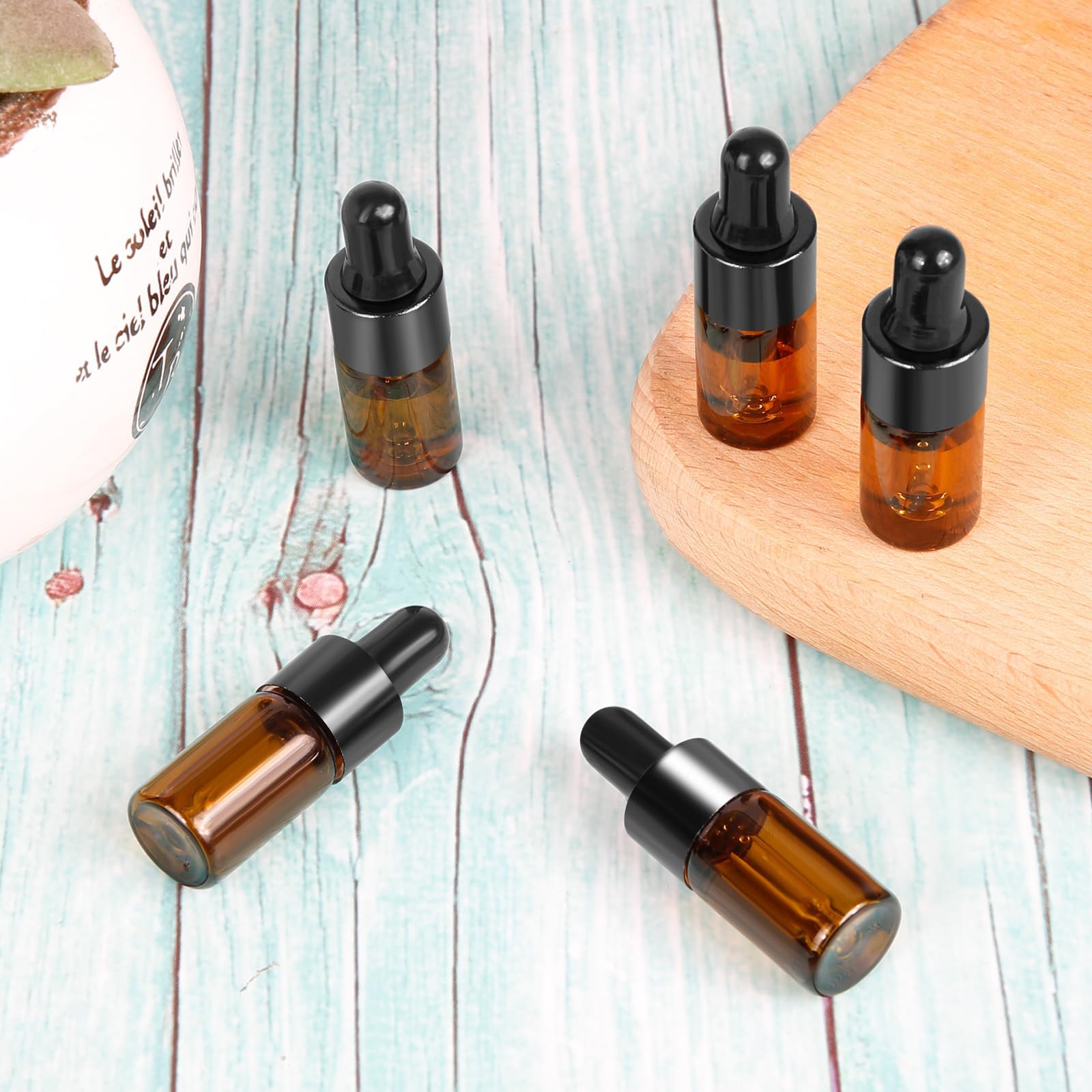 Ksnowqi Braune Glasfläschchen 3 Ml – 30 Stück Mit Pipette Für ätherische Öle & Parfüm