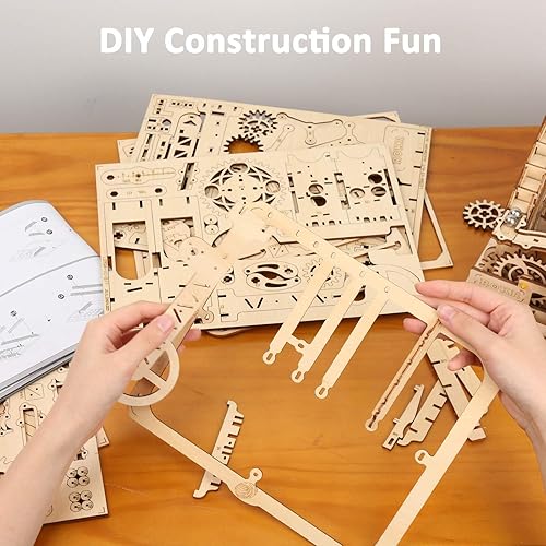 Miniatura 5 de Rokr - Juego de rompecabezas 3D de madera con canica hecho a mano juego de decoración para el hogar pistas increíbles con accesorios el mejor regalo