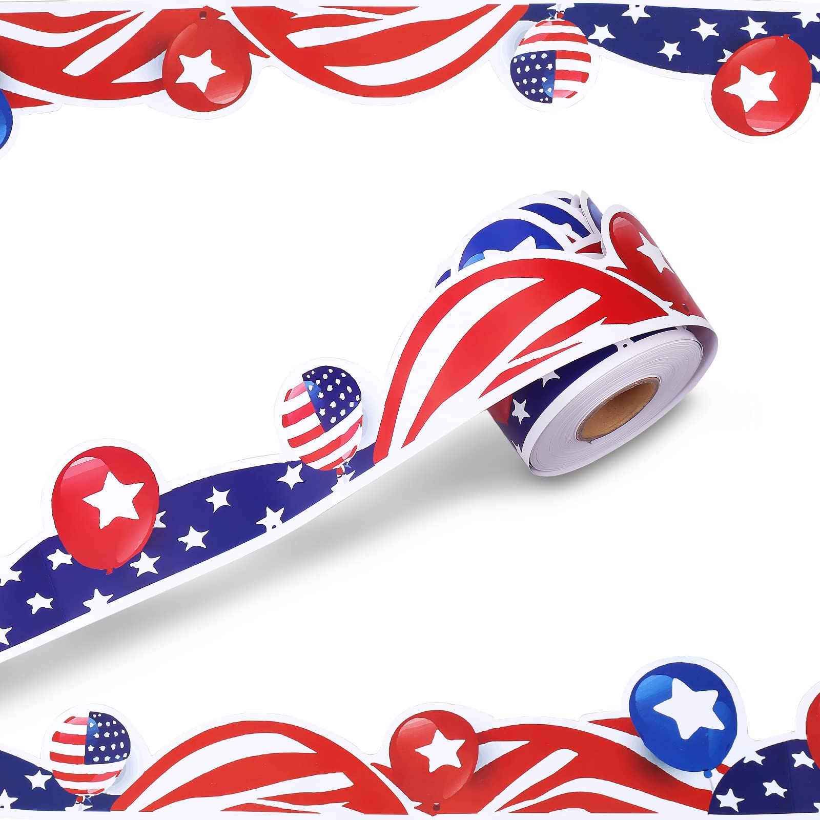 Photo 1 of 4th of July Bulletin Board Border 65.6ft Independence Day Classroom Blackboard Decoration for School/Office/Party