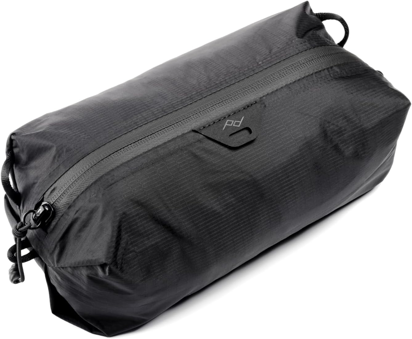Ultralight Terra Shell Packing Cube, Black, Weatherproof Luggage Cube with Strap Attachment Points and Luggage Pass Throughs, Zipper Opening, Travel Organizer for Men and Women, Size XS