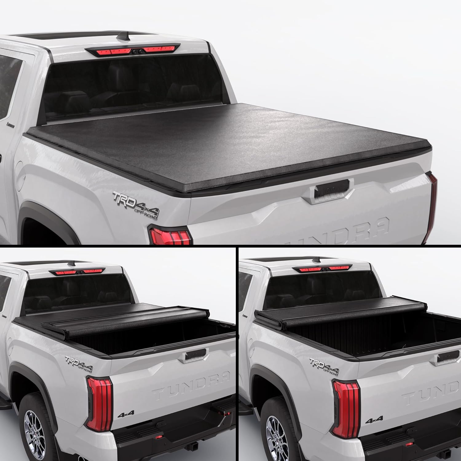 Toptiny Soft Folding Truck Bed Tonneau Cover|STF034|Fits 2022-2026 Toyota Tundra 5‘6" Bed (66")